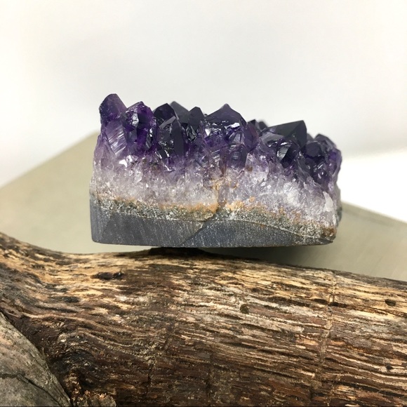Natural Raw Amethyst Flat Back Rock Chunk Crystal - Picture 6 of 16